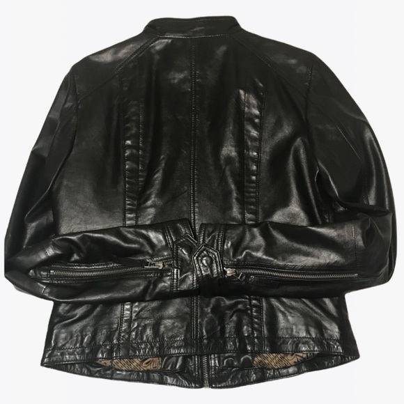 Wilson’s Black Rivet 100% Leather Womens Jacket -S - Picture 11 of 17